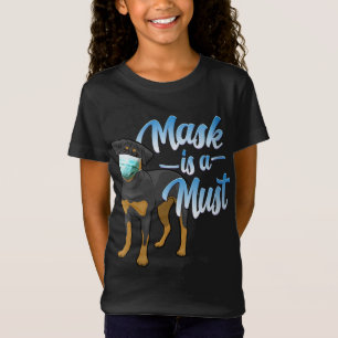 Frauen Niedlich Rottweiler Hund mit Maske - Tragen T-Shirt