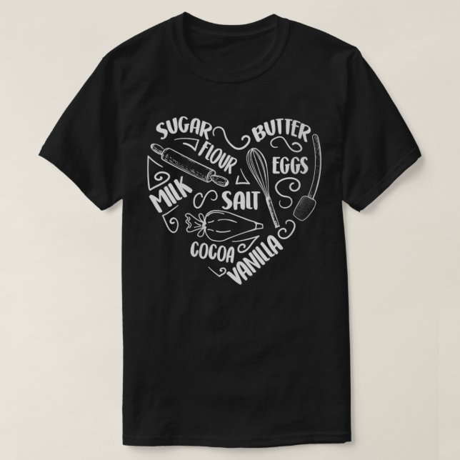 Frauen Niedlich Word Art Backgeschenk Konditorei K T-Shirt (Design vorne)