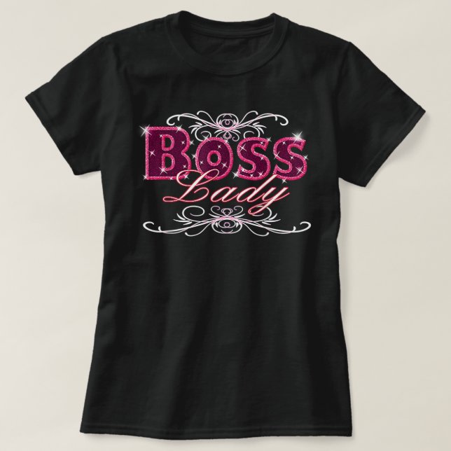 Frauen Niedliche Boss Lady Bling Dekorative T-Shirt (Design vorne)
