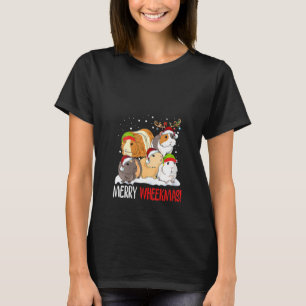 Frauen Niedliche Guinea Schweine Xmas fröhliche Wh T-Shirt