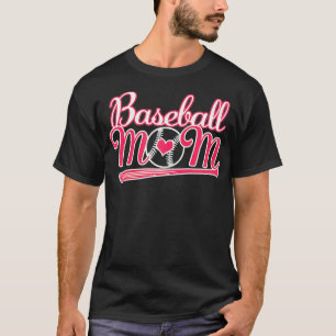 Frauen Niedliche Liebe Baseball Mama Schnürsenkel  T-Shirt