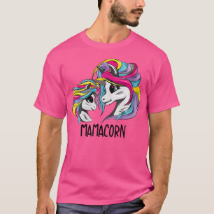 Frauen Niedliche Mama Baby Mama Unicorn Funny Mama T-Shirt