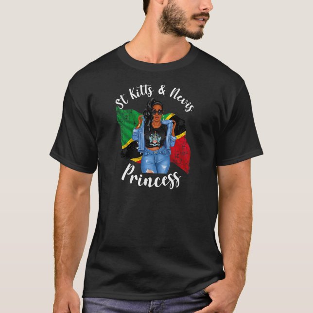 Frauen Niedliche St. Kitts und Nevis Princess Prou T-Shirt (Vorderseite)