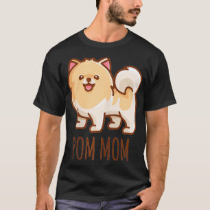 Frauen Niedlicher Spitz Pom Mama lustiges Geschenk T-Shirt