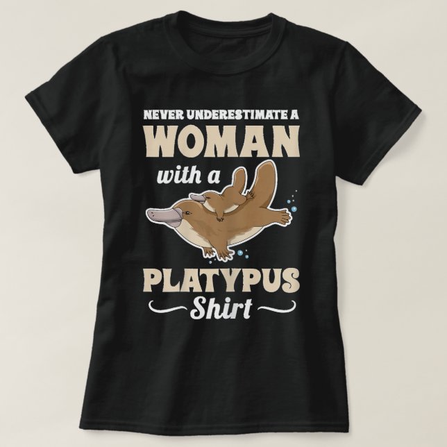 Frauen Niedliches Platypus Monotreme-Design für ei T-Shirt (Design vorne)
