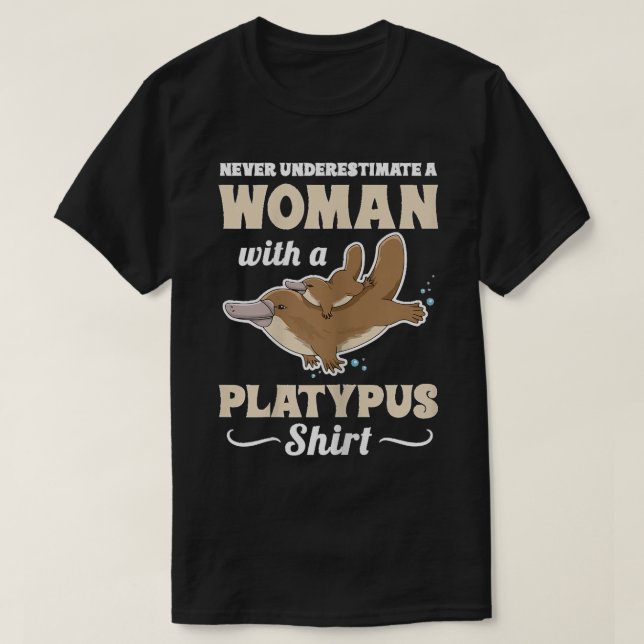 Frauen Niedliches Platypus Monotreme-Design für ei T-Shirt (Design vorne)