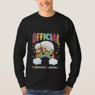 Frauen Niedliches Schaf mit Regenbogen Pajama Napp T-Shirt