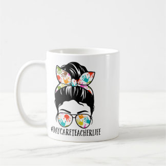 Frauen Nn Tagesmutter Leben Unordentlicher Dutt Mu Kaffeetasse