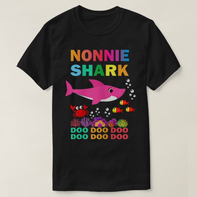 Frauen Nonnie Shark Shirt passt Familienmutter (Design vorne)