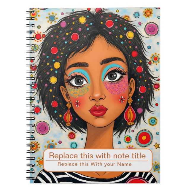 Frauen-Notebook feiern Notizblock (Vorderseite)