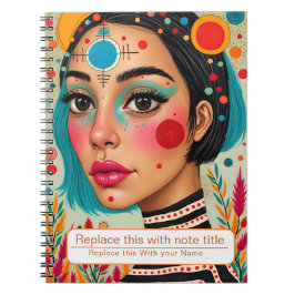 Frauen-Notebook feiern Notizblock