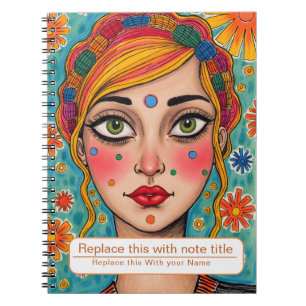 Frauen-Notebook feiern Notizblock