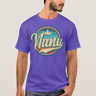 Frauen Nunu Retro Name Lustig Vintage Stil Oma T-Shirt