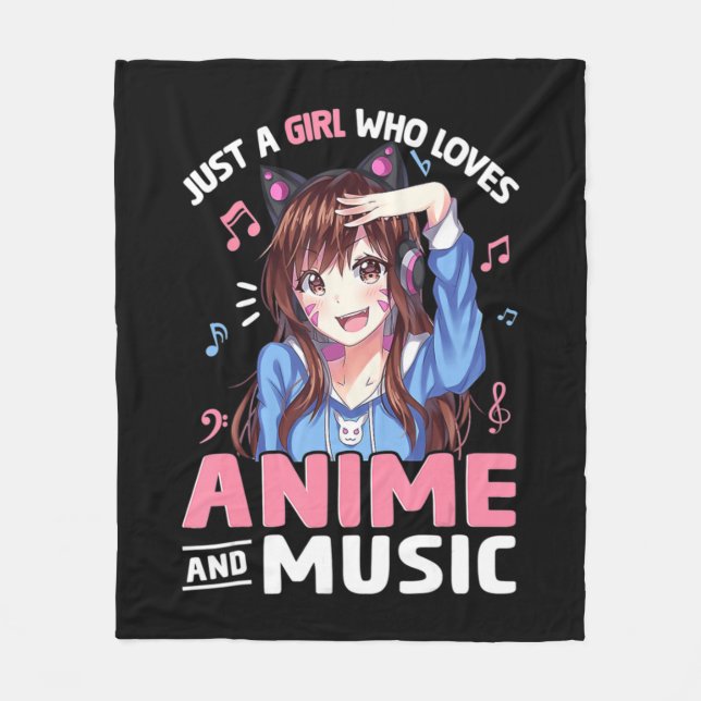 Frauen nur ein Mädchen, das Anime und Music Anime  Fleecedecke (Vorderseite)