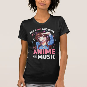 Frauen nur ein Mädchen, das Anime und Music Anime  T-Shirt