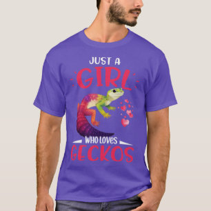Frauen nur ein Mädchen, das Gecko Niedliche Gesche T-Shirt
