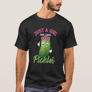 Frauen  Nur Ein Mädchen Das Gurken Liebt Gurke  Ve T-Shirt