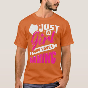 Frauen nur ein Mädchen, das Lieben backen T-Shirt