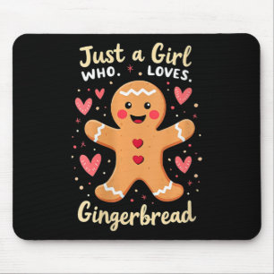 Frauen nur ein Mädchen, das Lieben Lebkuchen Xmas Mousepad