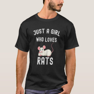 Frauen nur ein Mädchen, das Lieben Rats Niedliche  T-Shirt
