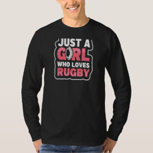 Frauen nur ein Mädchen, das Lieben Rugby-Zitat für T-Shirt