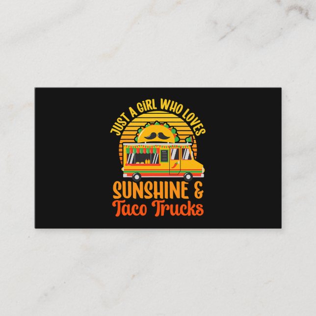 Frauen nur ein Mädchen, das Sunshine Taco Trucks L Visitenkarte (Vorderseite)