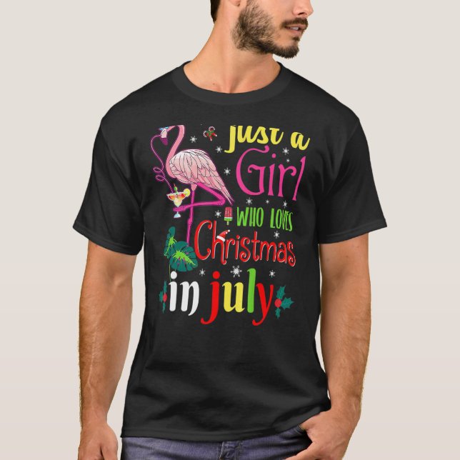 Frauen nur ein Mädchen, das Weihnachten im Juli su T-Shirt (Vorderseite)