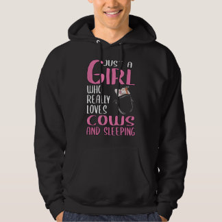 Frauen nur ein Mädchen, das wirklich Kühe Liebe un Hoodie