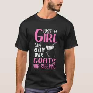 Frauen Nur Ein Mädchen Das Wirklich Ziegen Und Ärm T-Shirt