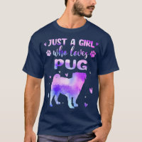 Frauen nur ein Mädchen, die Lieben Mops Hund Lover