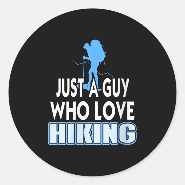 Frauen nur ein Typ, der Lieben Wandern Outdoor Tra Runder Aufkleber (Vorderseite)