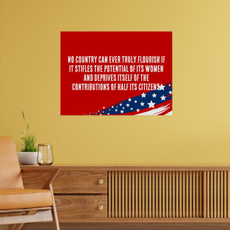 Frauen - Obama zitiert maßgeschneiderte politische Poster