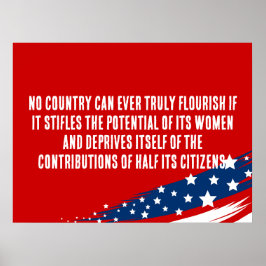 Frauen - Obama zitiert maßgeschneiderte politische Poster