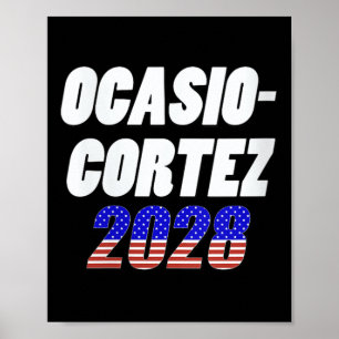 Frauen Ocasio-cortez 2028 - Aoc für Präsident V-ne Poster