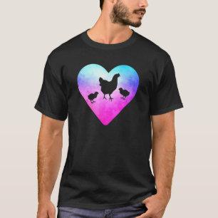 Frauen oder Mädchen Huhn und Küken T-Shirt