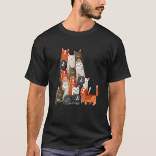 Frauen oder Mädchen Katze, Männer oder Jungen bunt T-Shirt