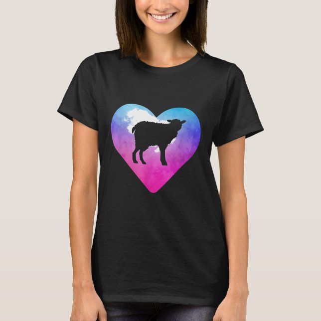 Frauen oder Mädchen - Schafe T-Shirt (Vorderseite)