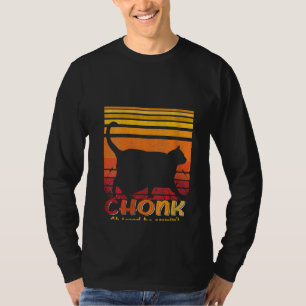 Frauen Oh Lord He Coming Chonk Scale Cat Meme Meme T-Shirt