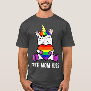 Frauen ohne Mama Hugs Funny Unicorn Gay LGBT Prix T-Shirt