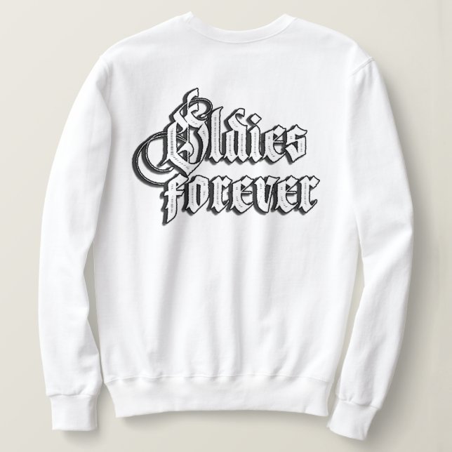 Frauen Oldies für immer Individuelle Name Hoodie (Design Rückseite)