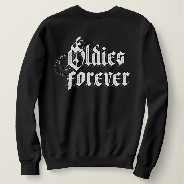 Frauen Oldies für immer Individuelle Name Hoodie (Design Rückseite)