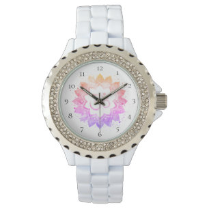 *~* Frauen Om Om Blume Lotus Mandala New Age Armbanduhr