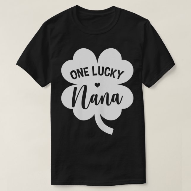 Frauen One Lucky Nana Kleeblatt Vierblättriges Kle T-Shirt (Design vorne)