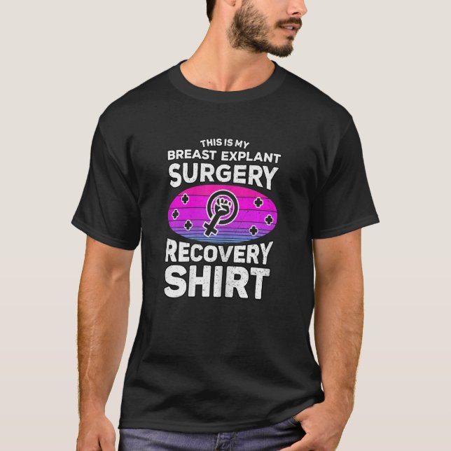 Frauen Operation Brust Implantatentzug Explantat B T-Shirt (Vorderseite)