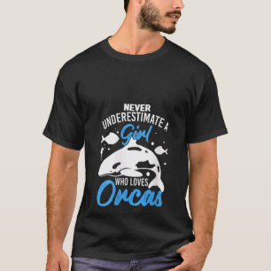 Frauen Orca Grafik für Mädchen Kinder Whale V T-Shirt