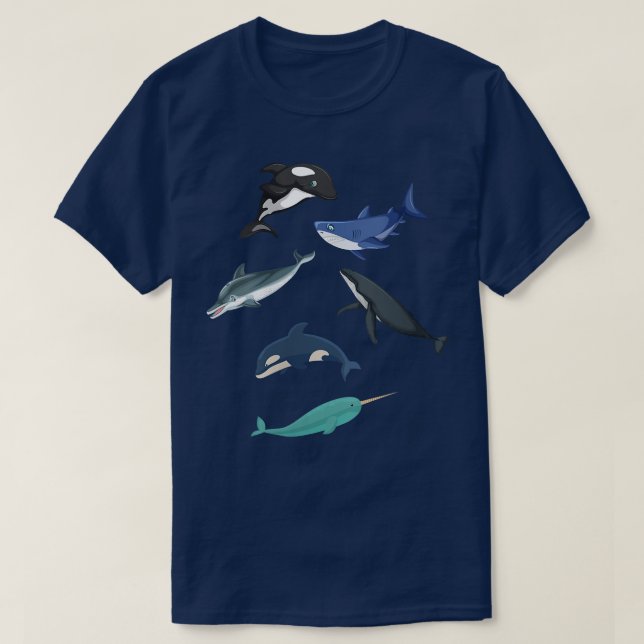 Frauen Orca Plush Hai T-Shirt Hai T-Shirt Frauen H (Design vorne)