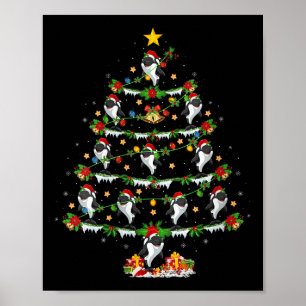 Frauen Orca Weihnachtsbaum Lichter Lustiges Meer T Poster