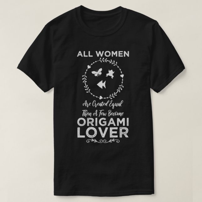Frauen Origami Lover Funny Design für Geschenke T-Shirt (Design vorne)