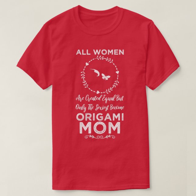 Frauen Origami Mama Funny Design für Geschenke T-Shirt (Design vorne)