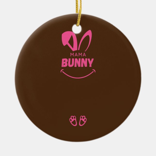 Frauen Ostermama Bunny für schwangere Mama Keramik Ornament (Vorne)